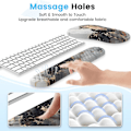 Miniatyrbild 3 av 9: Musmatta handledsstöd och tangentbords handledsstöd, 3 st datormusmattor för skrivbord med underläggsset, ergonomiskt minnesskum musmatta med marmor