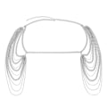 Miniatyrbild 3 av 5: Brud Kvinnor Shiny Statement Tofs Body Chain Smycken Sjal