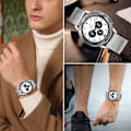 Miniatyrbilde 7 av 7: Remsett for Galaxy Watch 7 6 5 4 40mm 44mm / Watch 6 Classic 43mm 47mm, 20mm 2-pakning Solid Rustfritt Stål Rem + Mesh Rem for Galaxy