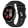 Miniatyrbilde 1 av 5: For Garmin Venu 2 Plus 20mm Solid Color Soft Silicone Watch Band ESS Black