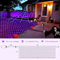 Miniatyrbillede 4 af 8: Lilla Halloween Net Lights til Udendørs - 360 LED Net Lights Vandtætte med Fjernbetjening, 12x5 ft Udvidelige 8 Tilstande Jule Net Lights med Grøn Ledning