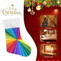 Miniatyrbillede 7 af 7: Jule-Strømpe, Personlige Jule-Strømper 2-pak Bunte Tie Dye 45,7 cm Jule-Strømper Hængende Ornament Pejs til Trædekoration 17.