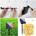 Miniatyrbilde 7 av 9: Solcelledrivne lysslynger utendørs, 4 pakker 160FT 400 LED solblinklys for utendørs vanntett kobbertråd med 8 moduser solfe lys for