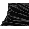 Miniatyrbild 5 av 5: Mock Neck Långärmad Sammet Miniklänning - Elegant Solid Färg, Höfter Inslagna