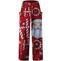 Miniatyrbillede 4 af 5: Womens Christmas Printed Sweatpants Elastic Waist Color Block Stitching Wide