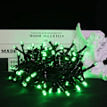 Miniatyrbillede 3 af 7: LED Grønne Julelys - Mini Grønne Lyskæde Stik i, 8 Tilstande Udendørs Grønne Julelys til Træ St. Patrick's Day Fest Sort