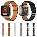 Miniatyrbild 2 av 5: För Fitbit Versa 4 / Sense 2 Universal Äkta Läder Klockarmband NZQ Brown