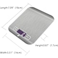 Miniatyrbilde 3 av 5: 5 kg/1 g Digital kjøkkenvekt - Plattform i rustfritt stål, bakgrunnsbelyst LCD-skjerm for hjem og kontor