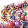 Miniatyrbillede 5 af 5: Farverige festballoner 100 stk. 12 tommer metalliske heliumballoner i krom