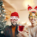 Miniatyrbilde 3 av 5: Julefestbriller: Glitterrammer for morsomme julefester