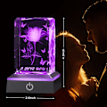 Miniatyrbillede 4 af 5: 3D Rose Crystal, Fødselsdagsgaver til Kærester Jubilæum Mors Dag