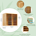 Miniatyrbilde 2 av 9: Bmboo Mrker Orgnizer, Wooden Desktop Storge Hold 12 Mrkers, Mrkers ns ncils rt Brushes Sttionry Orgnizer ncil Holder wi 18 light brown Hold 126