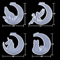 Miniatyrbilde 2 av 5: Hartsformar - Crescent Moon Epoxiformar