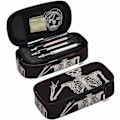 Miniatyrbilde 1 av 6: Humn Skeleton Posing n Bg Rock Roll Skull Boho Hippie Lrge ncil Cse Big Cpcity ncil Pouch ncil Holder Blck MultiColor-15 MultiColor-A15