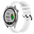Miniatyrbillede 1 af 5: For Garmin Approach S40 20mm Konkav Stribet Silikone Urrem DPJ White