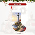 Miniatyrbild 6 av 9: Leuchtturm Diamantmålningstryck Julstrumpa Xmas Ornament Kaminhängande Julstrumpor för Familj Semester Xmas Party Dekorationer 45 cm