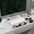 Miniatyrbild 6 av 7: Musmatta handledsstöd, ergonomisk musmatta, smärtlindrande tangentbords handledsstöd, bekväm minnesskum musmatta med halkfri PU-bas musmattor