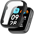 Miniatyrbild 4 av 5: PC Full Coverage Skyddande Skärmskydd Fodral Avsett (för Xiaomi Redmi Watch 3 Active) / (Watch 3 Lite) Smartwatch Tillbehör (Svart