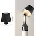 Miniatyrbillede 5 af 5: LED Vinflaske Lampe 2000ma USB Genopladelig 3 Farver Dæmpbar Vinflaske Lys Berøring Kontrol Trådløs Bordlampe Natlampe Sengeborde Lamper Bar