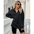 Miniatyrbillede 4 af 5: Dame Varm Sweatshirt med Lommer - Casual Pullover Toppe - L