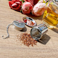 Miniatyrbillede 5 af 5: Løs te-si (1 pakke). Opgraderet diamantlook 18/8 rustfrit stål