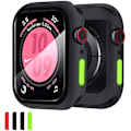 Miniatyrbild 1 av 5: Kompatibelt Apple Watch 44mm Series 6/SE/5/4 fodral med härdat glas