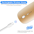 Miniatyrbillede 3 af 5: Trådløs mus. 2,4G Slim Mute Silent Click Noiseless
