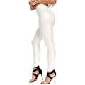 Miniatyrbild 1 av 5: Kvinnors Leggings i konstläder Byxor PU Elastiskt formande höft