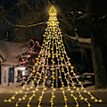 Miniatyrbilde 5 av 9: Juledekorasjon utendørs juletrelys, 320 LED 16,4 fot utendørs fetopperlys [8 moduser og vanntett], med 11\" opplyst juletre