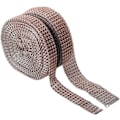 Miniatyrbillede 2 af 5: Rose Gold Rhinestone Ribbons - 2 ruller Mesh Ribbon Strip