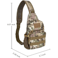 Miniatyrbilde 3 av 5: Taktisk slyngeveske for menn. Liten skulderbryst Molle dagstursekk ryggsekk for