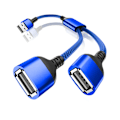 Miniatyrbillede 1 af 5: USB-splitterkabel 1 fod 1 han til 2 hun USB-splitter