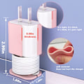Miniatyrbilde 4 av 5: 2 i 1 silikonlader, 20W/18W datakabel