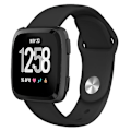 Miniatyrbild 1 av 5: För Fitbit Versa 2 / Fitbit Versa Lite enfärgat silikonklockarmband TRS Black