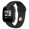 Miniatyrbillede 1 af 5: Til Fitbit Versa 2 / Fitbit Versa Lite Solid Color Silikonurrem TRS Black