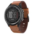 Miniatyrbillede 1 af 5: Til Garmin Fenix 3 Hr 26mm Læder Stål Spænde Urrem LVV Brown