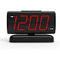 Miniatyrbild 1 av 9: Väggklocka för sovrum 5\" Stor LED Digital Klocka för Seniorer, Dimbar Enkel för Sovrum, Justerbar Volym/Snooze/Baery Backup/Swivel Röd