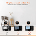 Miniatyrbillede 5 af 9: Projektionsvækkeur til soveværelser, digitalt ur med indendørs termometer hygrometer, USB-oplader, sengetidsvækkeur projektor, rejse, AC &