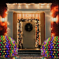Miniatyrbillede 3 af 6: Julelysnet, 510 LED store udendørs netlys, 28x5 ft netmaskenet til buske, 8 tilstande vandtætte Twinkle strenglys, der kan forbindes