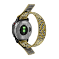 Miniatyrbillede 2 af 5: For Garmin Fenix 7x Krog-og-løkke-fastgørelse Nylon Urrem WBS Yellow Green