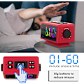Miniatyrbillede 4 af 9: Digitalt vækkeur med 11 dynamisk RGB-display, FM-radiovækkeur med 2 USB-porte, søvnlydmaskiner med timer, 000 % lysdæmper, dobbelt rød