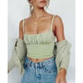 Miniatyrbilde 4 av 4: Kvinners Y2k Korsett Klippet Tank Top Kryss Kryss Stropp Bånd Bralette