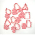 Miniatyrbild 3 av 5: Jul Cookie Cutters: 8 Santa Shape Scone Cutters för Barn