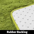 Miniatyrbilde 3 av 7: Grønn rund teppe for soverom, fluffy sirkulær teppe 4'X4' for barnerom, lodne teppe for tenåringsrom, shaggy sirkulær teppe for barnerom, fuzzy plysj