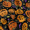 Miniatyrbillede 4 af 7: Halloween Græskar Lilla Flagermus Dugdug Lilla Efterår Orange Stjerner Rund Dugdug Circar Dugdug Klæde Klæder Vaskbar Polyester Bordløber til Pu