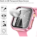 Miniatyrbillede 3 af 5: Hårdt etui til Apple Watch 38 mm, Bling Diamonds med skærmbeskyttelse
