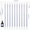 Miniatyrbillede 7 af 7: Meteorregnlys 30CM 10 rør 240 LED julelys Stik i snefald LED-lys Udendørs vandtætte faldende regnlygter til træferie