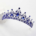 Miniatyrbilde 3 av 5: Krystall Bryllupskrone Dronning Tiara Brud Kroner for Kvinner Jenter Rhinestone Decor