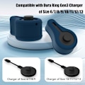 Miniatyrbilde 2 av 5: Oura Ring Gen3 Ladeetui for Størrelse 6/7/8/9/10/11/12/13, Myk Silikon Anti-Ripe Beskyttelsesetui for Oura Ring Gen3 Ladestøtte og USB-C Kabel
