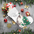 Miniatyrbillede 6 af 7: Jule-Strømpe, Personlige Jule-Strømper 2-pakning Glædelig Jul Ko Hjorte Grantræ 45,7 cm Jule-Strømper Hængende Ornament Pejs Til